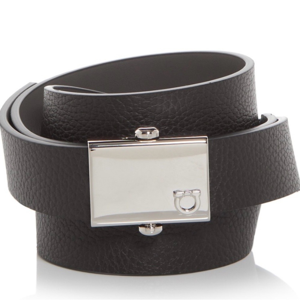 NWT FERRAGAMO Men's Gancini Reversible Leather Belt